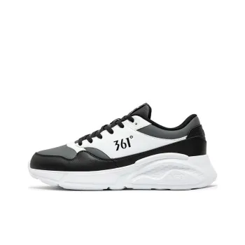 361° Wear resistant And Lightweight Low Top Running Shoes Men's White Gray Black