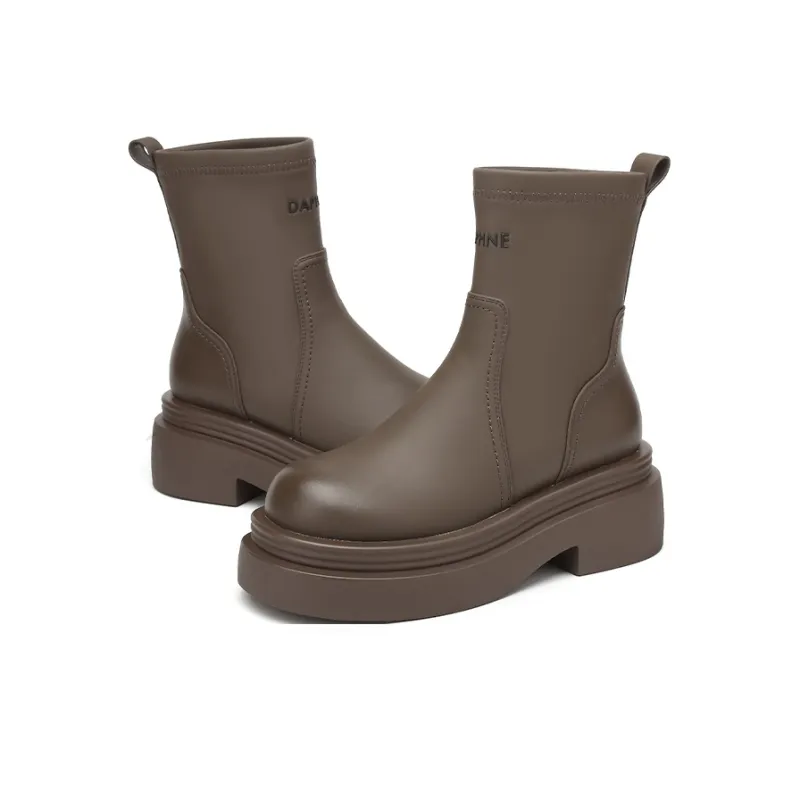 DAPHNE Ankle Boots Women's Black/Khaki-10