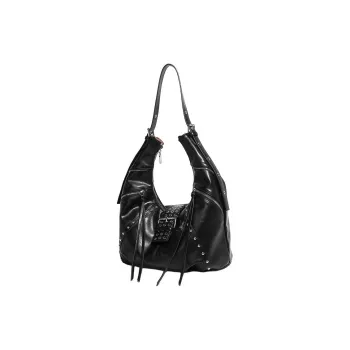 H YXIANG PU Shoulder Bag Regular Women's Black Red/Dark Brown