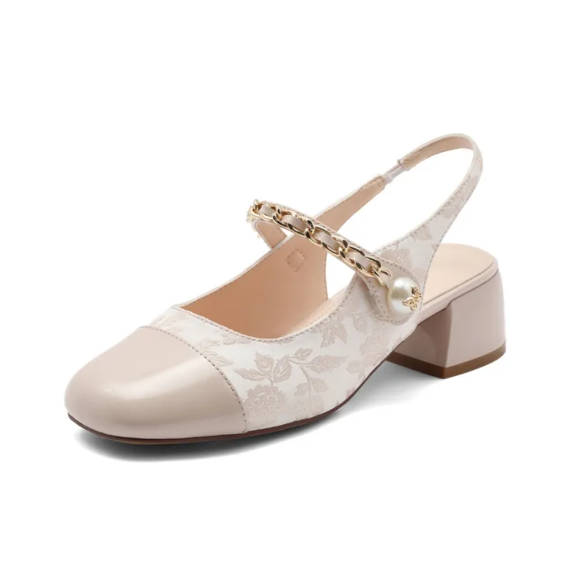BELLE Chunky Heel High Heels 4.5cm Women's-9