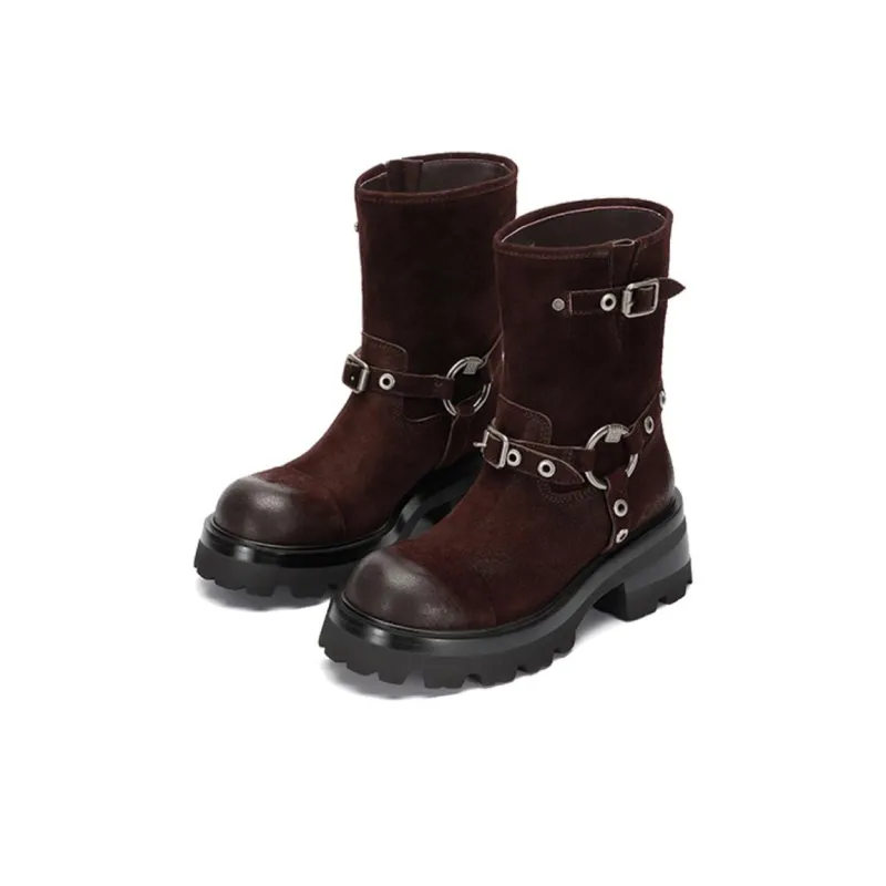 SugarSu Ankle Boots Women's Knight Black/Gradient Blue/Ancora Red-1