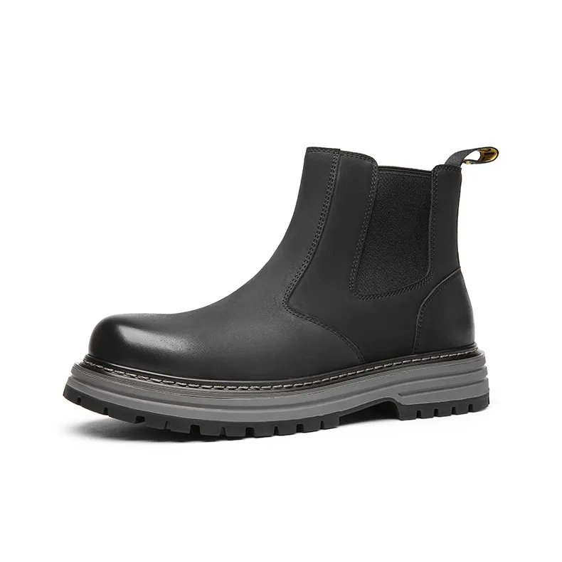 GOLDLION Ankle Boots Men Black/Brown-1
