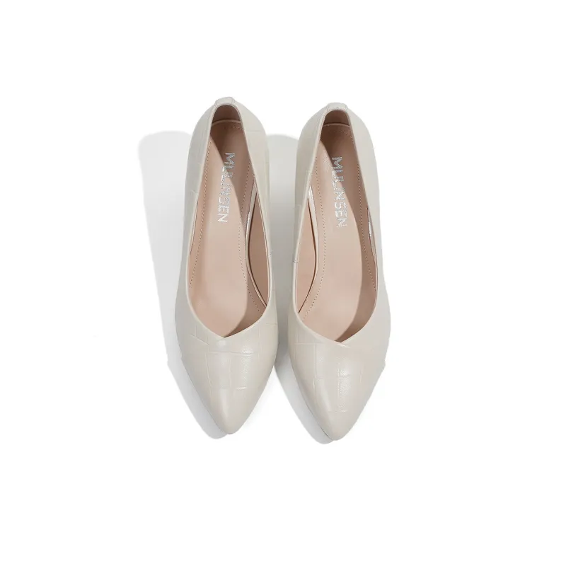 Mulinsen High Heels 6.5CM Women's Beige-2