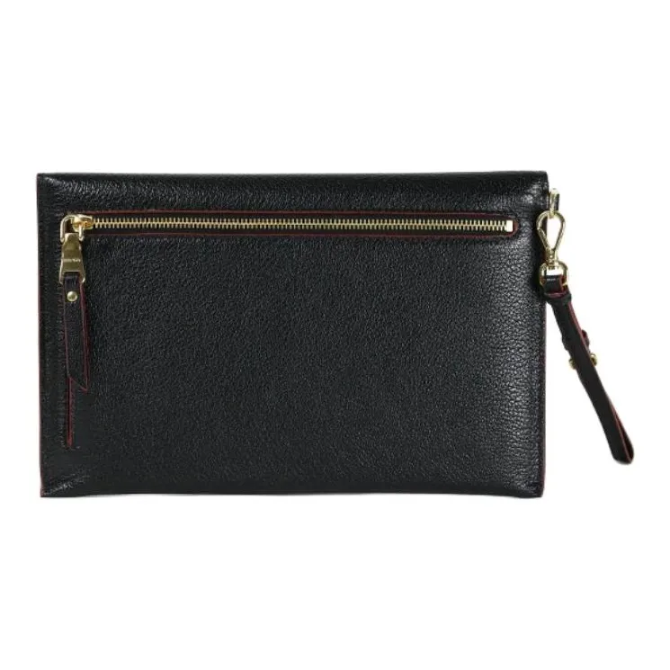 MIU MIU Lambskin Envelope Bag, Clutch Women's Black-1