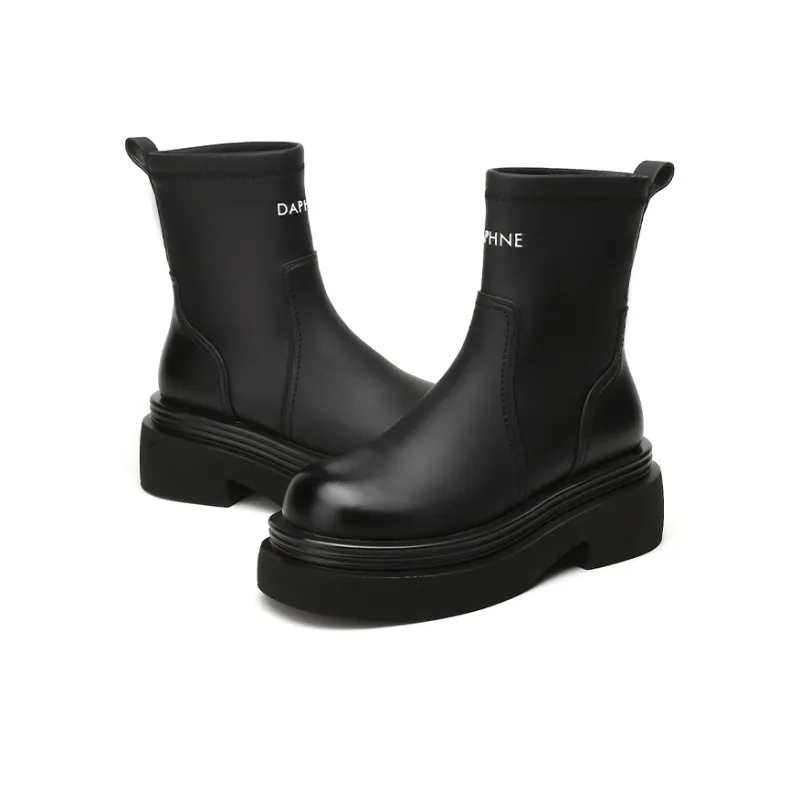 DAPHNE Ankle Boots Women's Black/Khaki-3