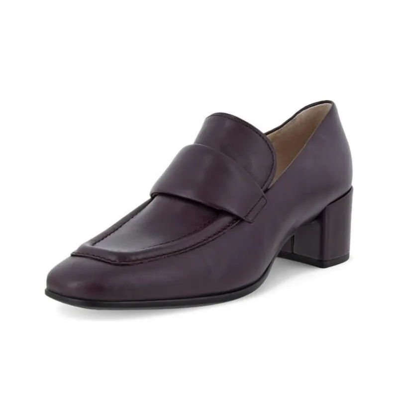 Ecco Shape 35 Square Sculpted 35 Square Toe Collection Chunky Heel High Heels 5cm Women's Burgundy-0