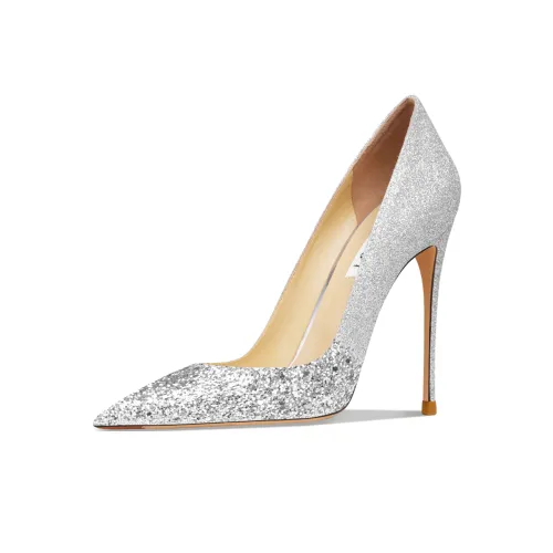 Suyymakk Slim Heel High Heels Women's Silver