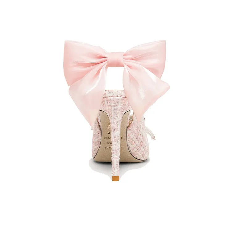 Lily Wei Fallen Into The Mortal Realm Slim Heel High Heels 6cm Women's Pink-3