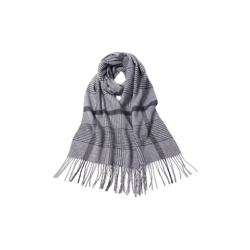 Red Bean Wool Knit Scarves Men's-0
