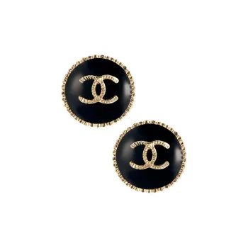 CHANEL 2000s CC logo Earrings