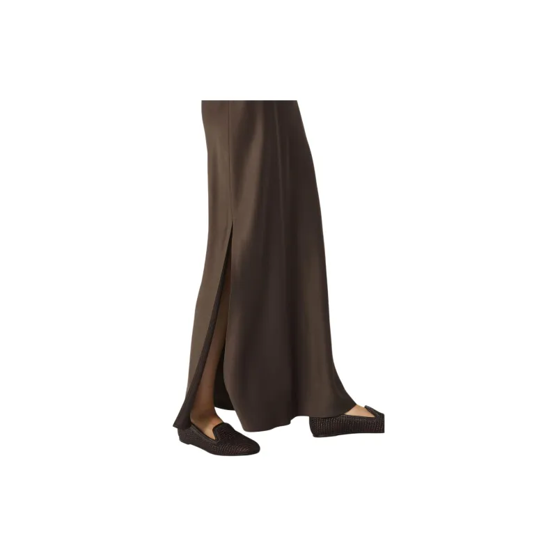 Brunello Cucinelli Slit Detailed Maxi Skirt-4