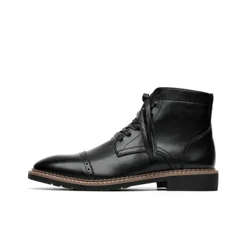 GZZ Ankle Boots Men Black