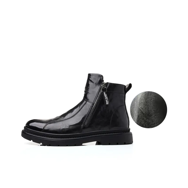 GZZ Ankle Boots Men Black-1