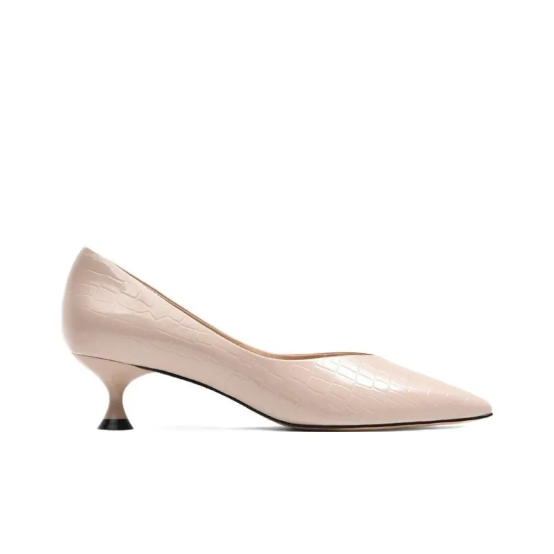 CAMEIDO Cone Heel High Heels 3cm Women's Apricot-1