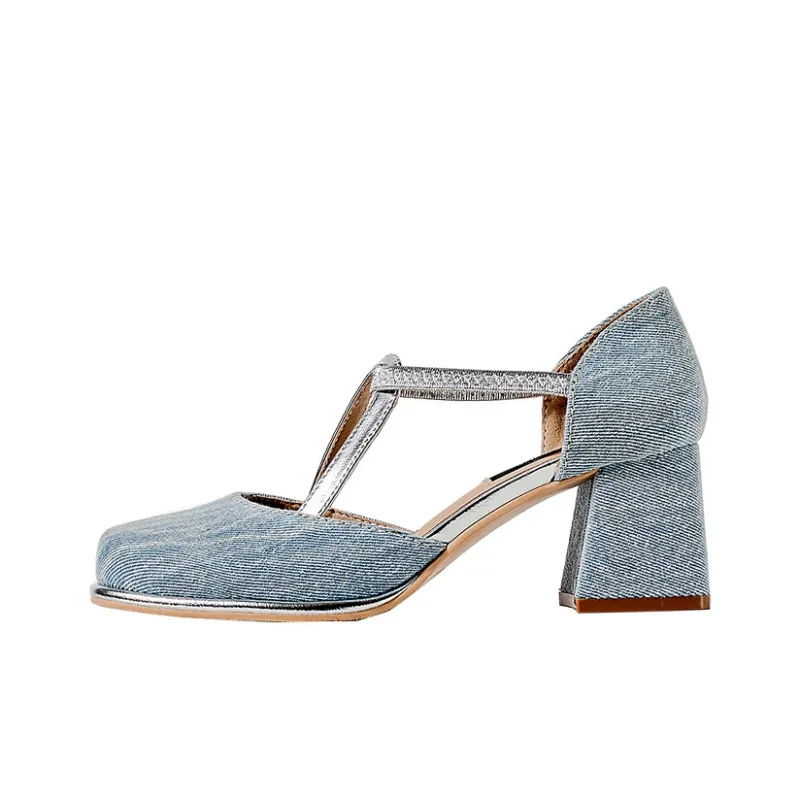 Wonderful Couple Chunky Heel High Heels 6cm Women's-15