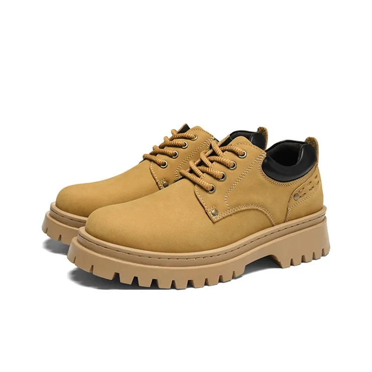 FAIRWHALE Ankle Boots Men Wheat/Black Gray-2