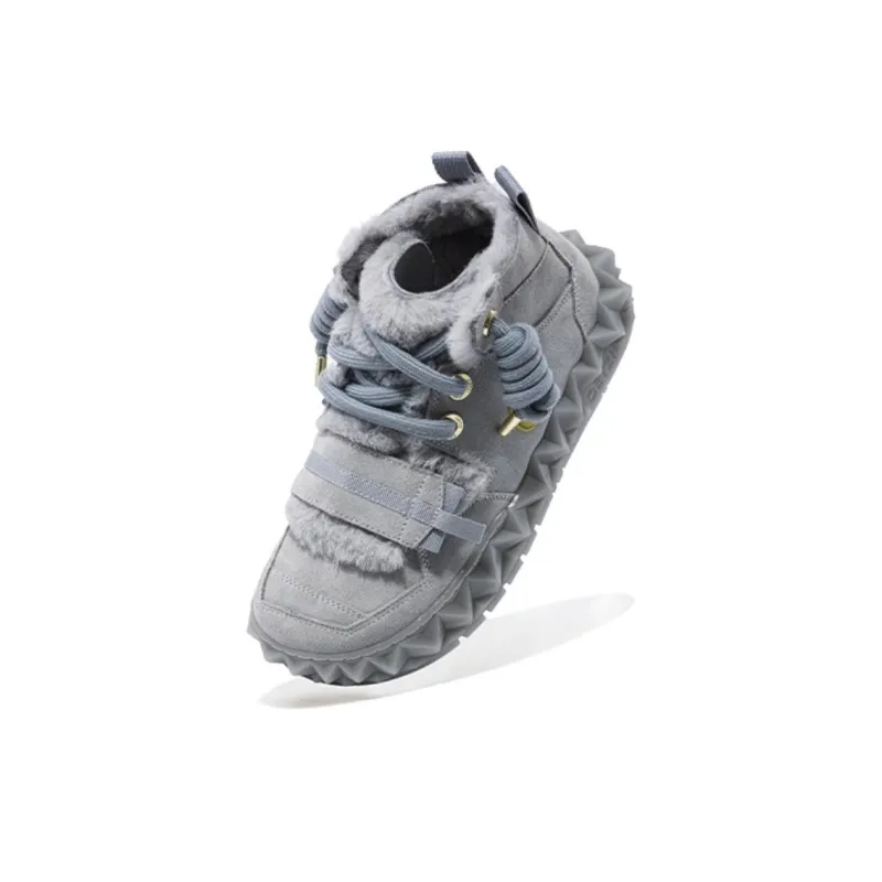 OETZI Ice Mountain Series 10 Ice Man Oz Warm Height Increasing Short Snow Boots Unisex Gray-3