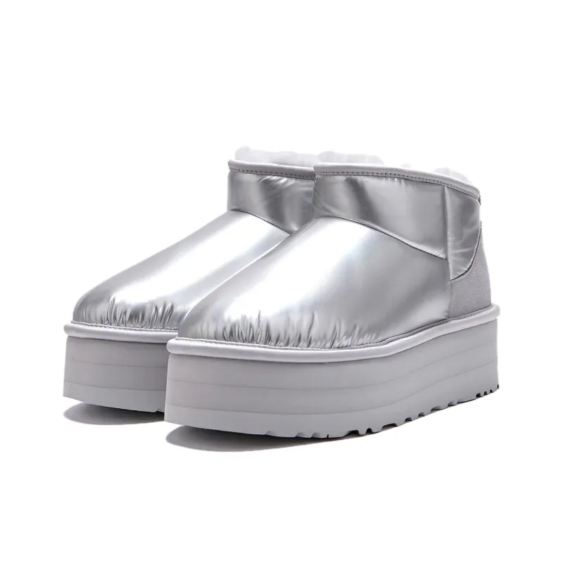 UGG Ultra Mini Platform Hi Shine Boot Silver Women's-2