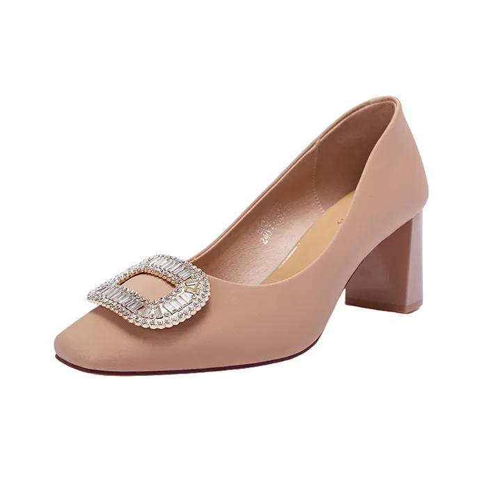 Mulinsen Chunky Heel High Heels 7cm Women's-6