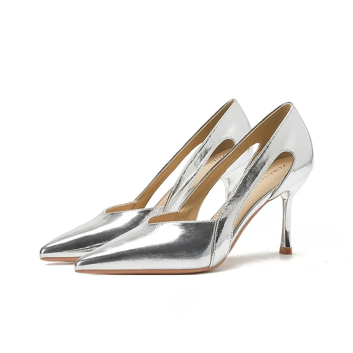 Zubumei Slim Heel High Heels 8cm Women's-15