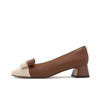 Satchi Block Heel High Heels 4cm Women's Brown