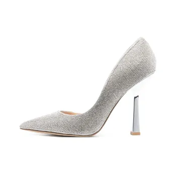 STEVE MADDEN Damzil Slim Heel Pointed Toe Pairing Women's Silver
