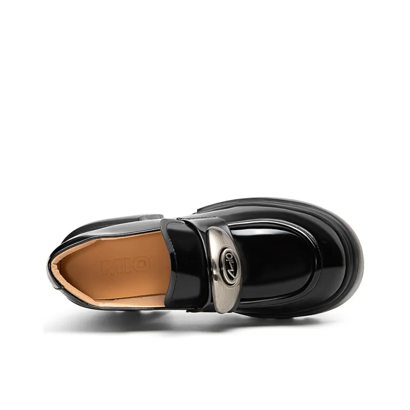 MIO High Heels Women's Black Glossy | Black Twill-4