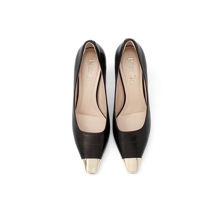 PACO GIL High Heels Women's Low-Top Black-2