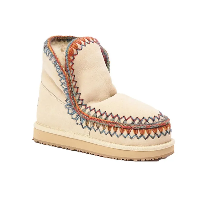 K.D.KENAZ Warm Wear Resistant Slip Resistant Coverage Snow Boots Women's Ecru-2