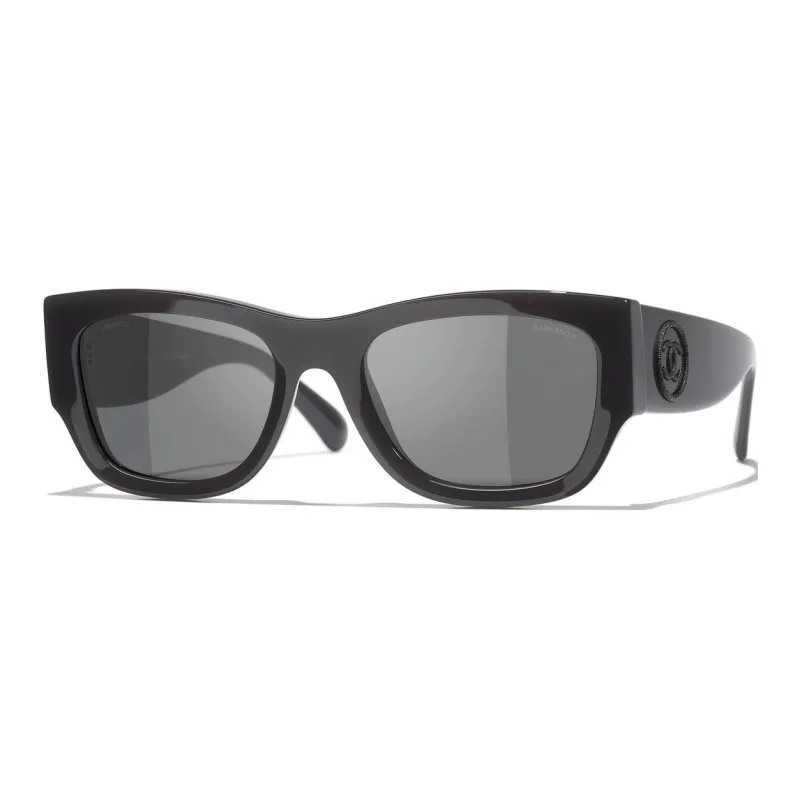CHANEL Square Sunglasses Unisex Black-0