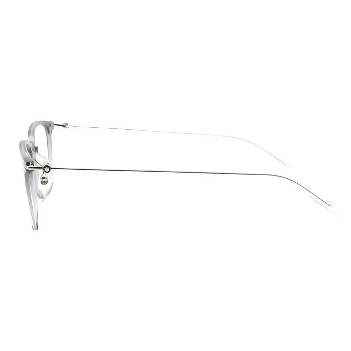 MONTBLANC Plate Frame Plastic Metal Square Optical Glasses Unisex Light Gray-3