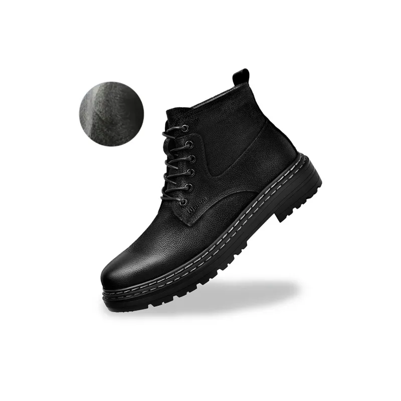 Wen Nai Short Martin Boot Men's Black-3