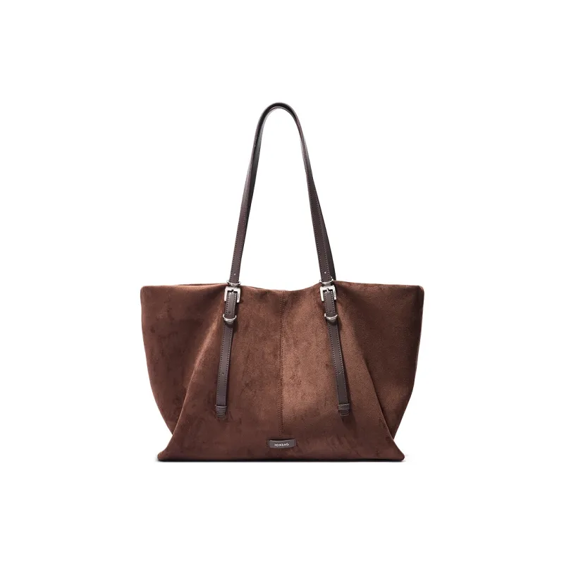 JONBAG Synthetic Leather Tote Shopping Bag Crossbody Bag Shoulder Bag Large Size Women's Black/Burgundy Brown-8