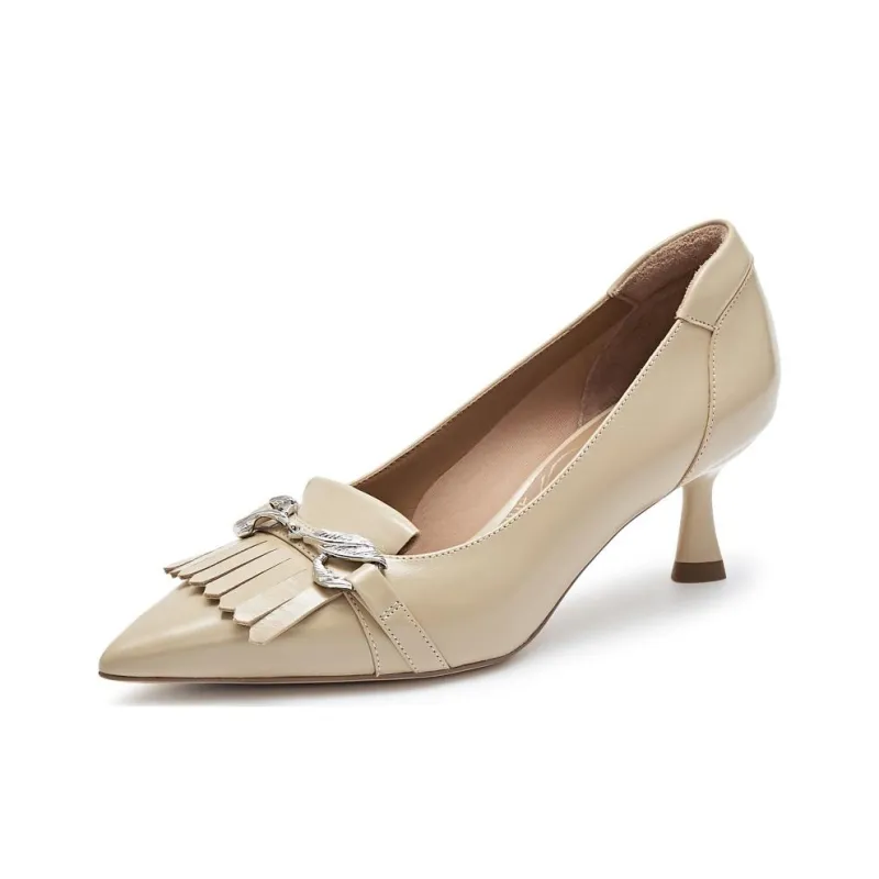 Joypeace Autumn Letter Slim Heel High Heels 6cm Women's-8