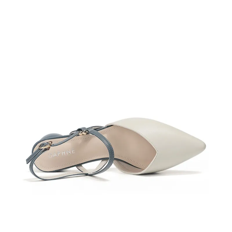 DAPHNE High Heels Women's Ecru/Light Blue-4