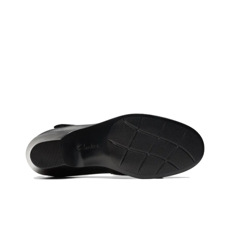 Clarks Block Heel High Heels Women's Black-5