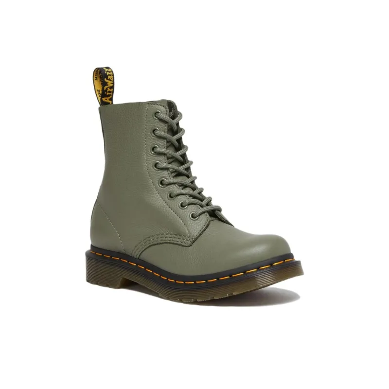 Dr.Martens 1460 Pascal Virginia Leather Boots 'Khaki Green' Women's-1