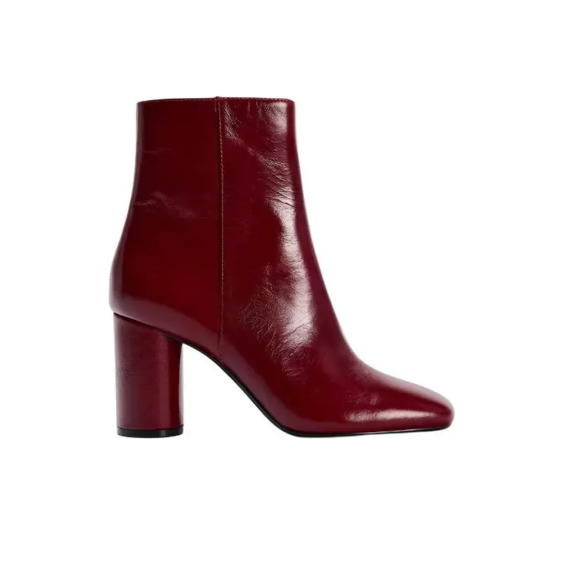 ZARA Ankle Boots 7.5cm Women's Red-1