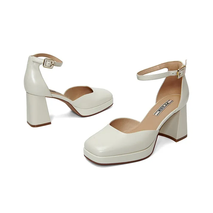 PT'SON Chunky Heel High Heels Women's-4