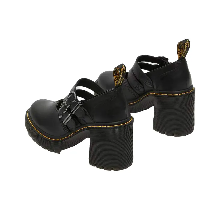 Dr.Martens Eviee Sendal Leather Heeled Shoes 'Black' Women's-2