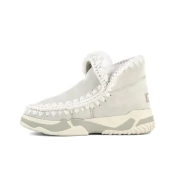 MOU Eskimo Trainer Ankle Boots Women's White Gray
