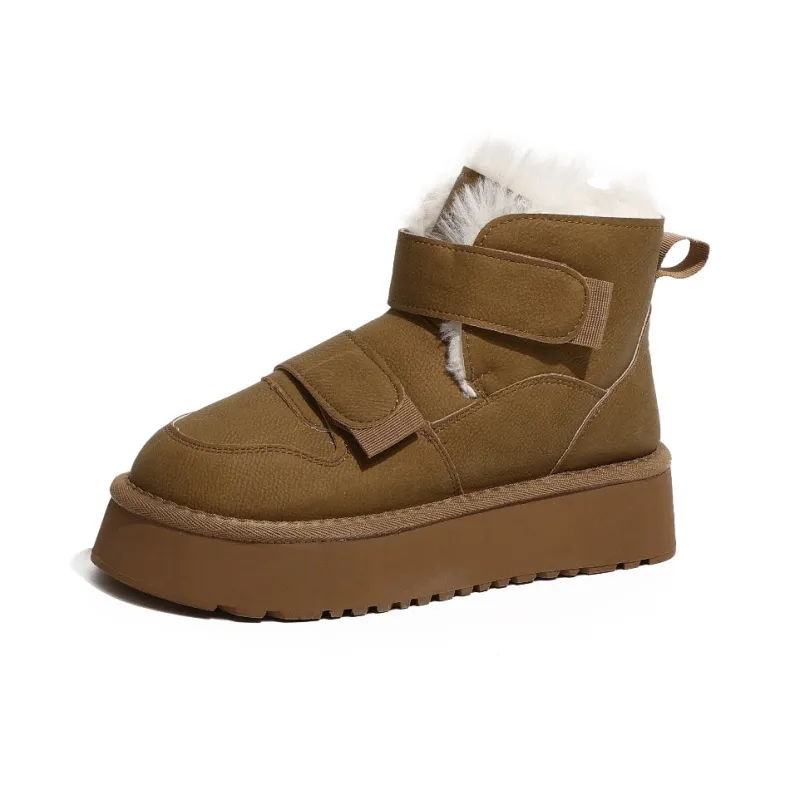 LIANGHUO Warm Wear Resistant Height Increasing Slip Resistant Coverage Short Snow Boots Women's-6