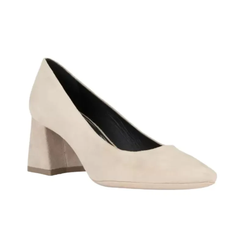 GEOX Giselda Chunky Heel High Heels 6.5cm Women's Beige-1