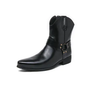 BANWEIDIYA Ankle Boots Men Black/Brown