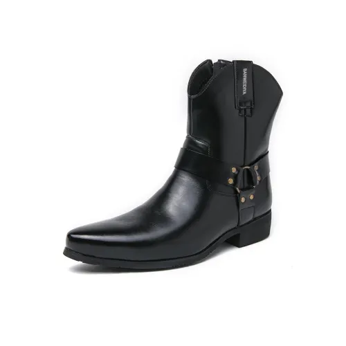 BANWEIDIYA Ankle Boots Men Black/Brown