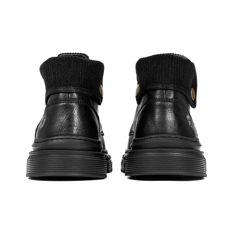 FAIRWHALE Martin Boots Men Black/Brown-9