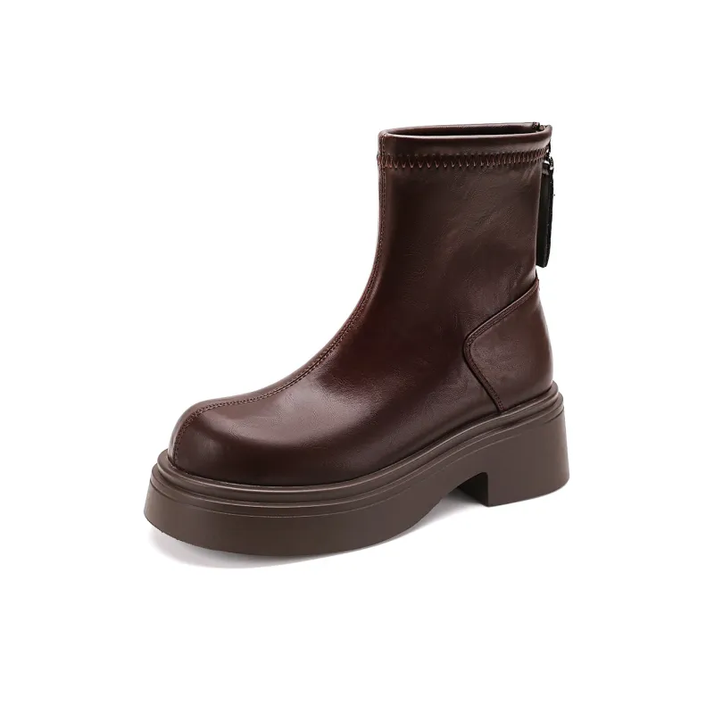 FOXER Ankle Boots Women's Black/Brown-5