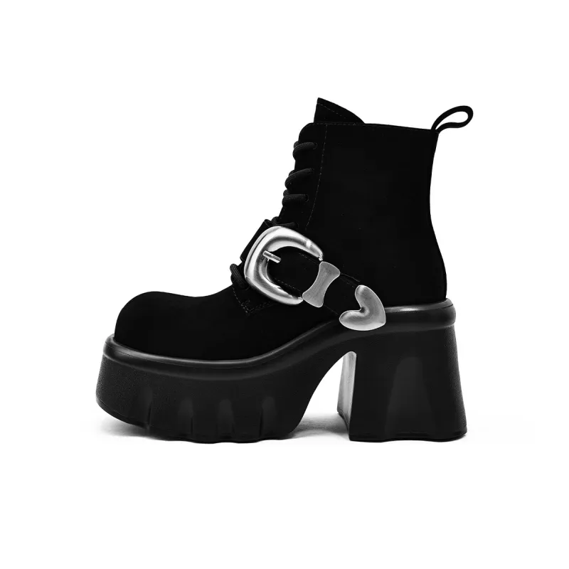 KMD Ankle Boots 9.5CM Women's Black-0