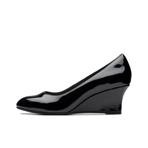 Clarks Wedge Heel High Heels 6cm Women's Black