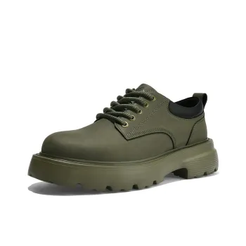 Masongarments Ankle-Length Martin Boot Unisex Matcha Muted Clear